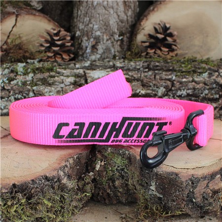 LONGE CANIHUNT SANGLE PLATE POLYESTER HUNTER SÉRIE ROSE 2026