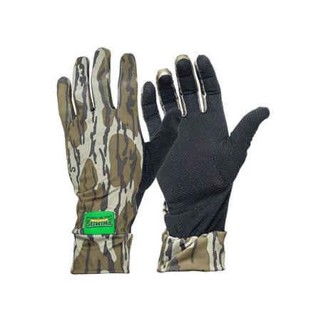 Luvas Primos Hunting Calls Stretch Anti-Dérapants 3 Doigts Découverts - Mossy Oak Bottomland