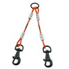 Accouple Canihunt Câble Métallique Gainé 2 Mousquetons Xtreme - Orange - 2 Chiens