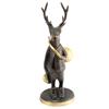 Figurine Bronze Avec Trompe Europ Arm - Cerf