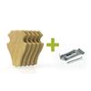 Rehschubs-Set Eurohunt Chêne 1 Avec Clips En Métal - 5Er Pack - V-560801-M