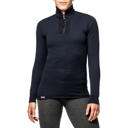 MAGLIONE UNISEX WOOLPOWER ZIP TURTLENECK 200 - BLU MARINO