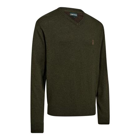 Maglione Uomo Deerhunter Tricot Col En V Harrington - Forest Ember Melange