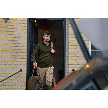 MAGLIONE UOMO HARKILA VINCENT MERINO HALF ZIP - ROSIN