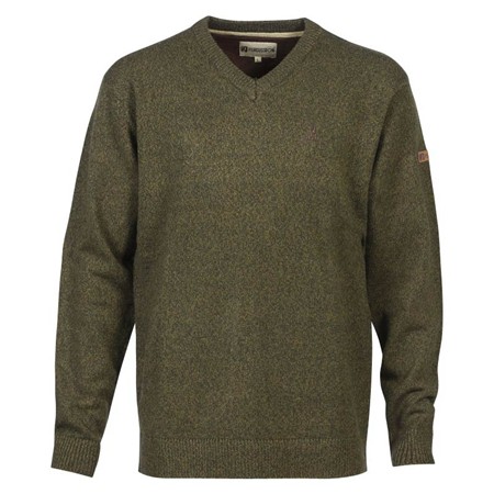 Maglione Uomo Percussion Collo A V - Kaki