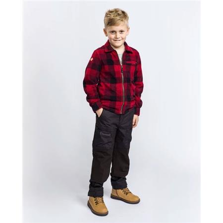 ΜΑΚΡΥΜΆΝΙΚΗ ΠΑΙΔΙΚΉ ΜΠΛΟΎΖΑ PINEWOOD KANADA KID ΦΛΙΣ - ΚΌΚΚΙΝΟ/ΜΑΎΡΟ