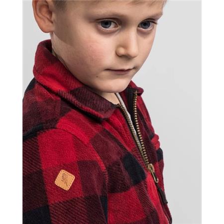 ΜΑΚΡΥΜΆΝΙΚΗ ΠΑΙΔΙΚΉ ΜΠΛΟΎΖΑ PINEWOOD KANADA KID ΦΛΙΣ - ΚΌΚΚΙΝΟ/ΜΑΎΡΟ