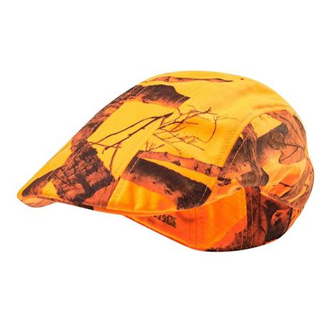 Mannen Pet Deerhunter Flat Cap - Orange Camo