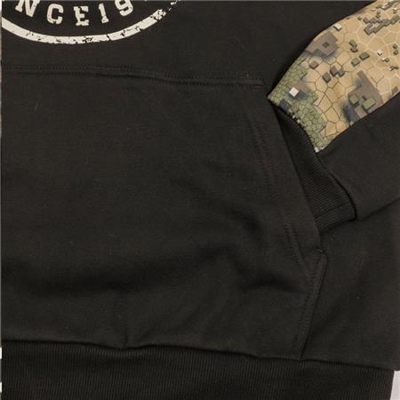 MANNEN SWEAT SWEDTEAM RIDGE HOODIE - NOIR