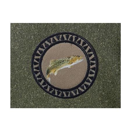 MÄNNER-SWEAT BARTAVEL NATURE FORELLE RUNDHALS - SCHWARZ