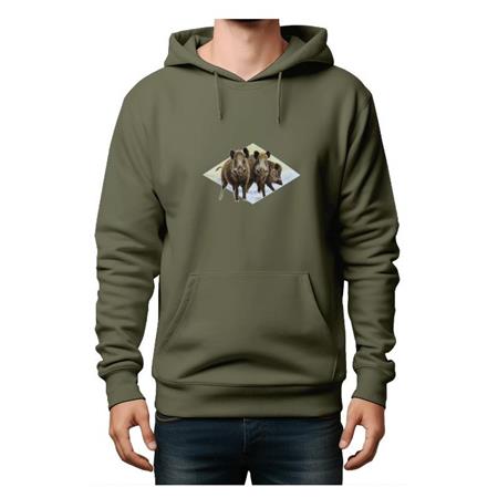 Männer-Sweat Bartavel Trio Wildschwein - Khaki