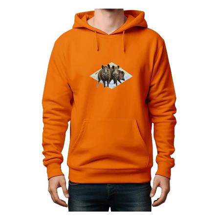 Männer-Sweat Bartavel Trio Wildschwein - Orange