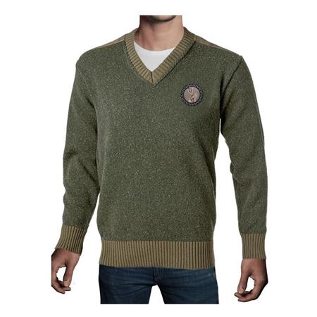 Männerpullover Bartavel P61 Hase V-Ausschnitt - Khaki