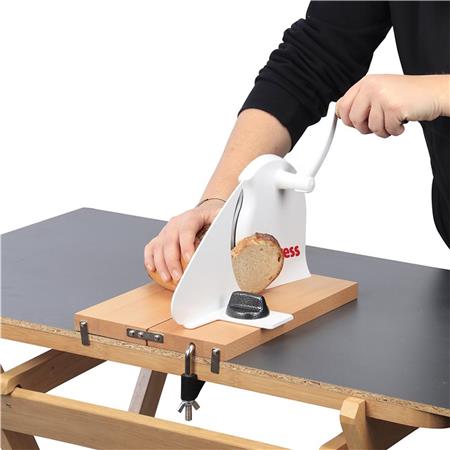 MANUELLE AUFSCHNITTMASCHINE TOM PRESS PLATEAU BOIS PLIABLE