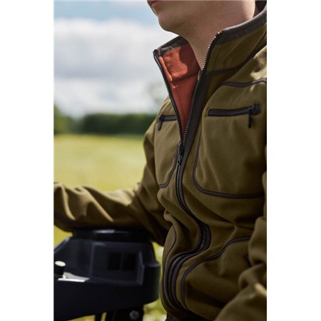 MEN'S FLEECE HARKILA KAMKO REVERSIBLE - GREEN/ORANGE