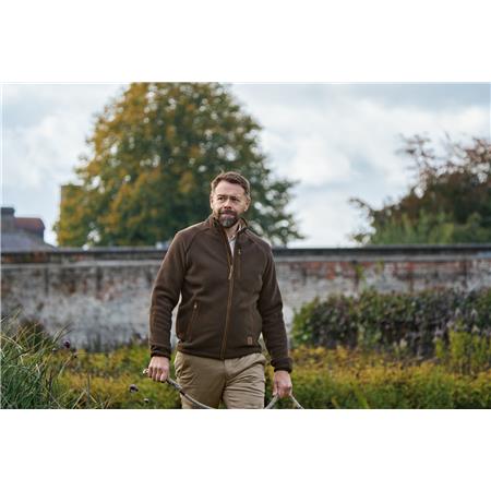 MEN'S FLEECE HARKILA SANDHEM SHERPA - DEMITASSE BROWN