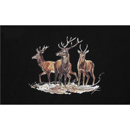 MEN'S HOODIE BARTAVEL 3 CERFS - NOIR