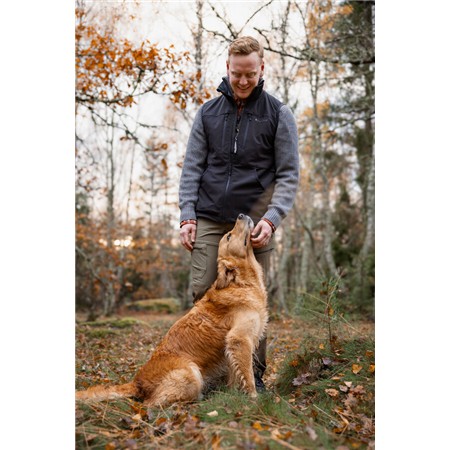 MEN'S HUNTING VEST PINEWOOD DOG SPORTS HYBRID STRETCH JACKET - BLACK