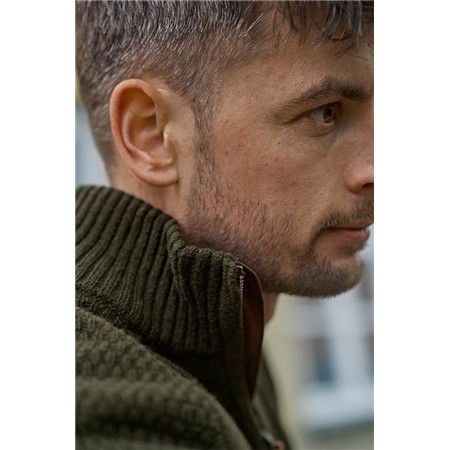 MEN'S JUMPER HARKILA VINCENT MERINO HALF ZIP - ROSIN