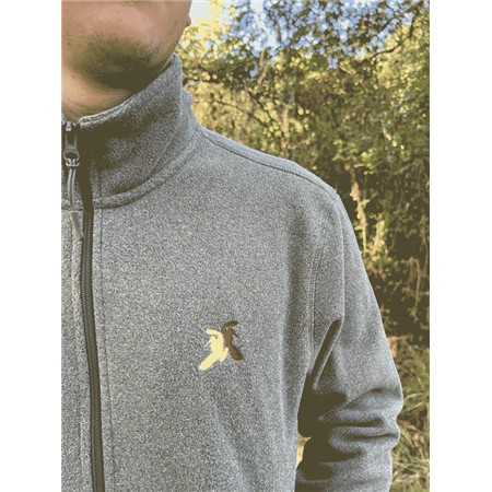 MEN'S LONG-SLEEVE FLEECE LE PAIRON BÉCASSIER ZIPPED - KHAKI