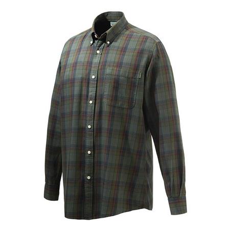 Men's Long-Sleeve Shirt Beretta Wood Button Down Shirt - Green/Red