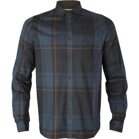 Men's Long-Sleeve Shirt Harkila Akse L/S - Blackberry Check