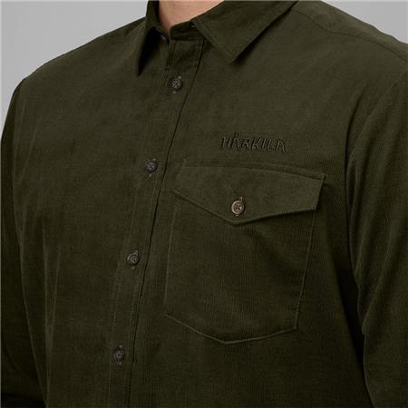 MEN'S LONG-SLEEVE SHIRT HARKILA KALDFJORD CORDUROY - WILLOW GREEN