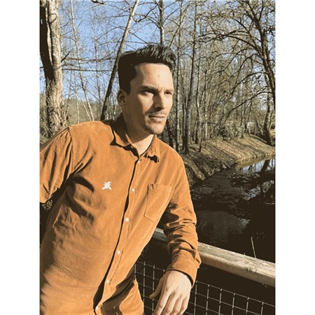 Men's Long-Sleeve Shirt Le Pairon Bécassier Velour - Brown