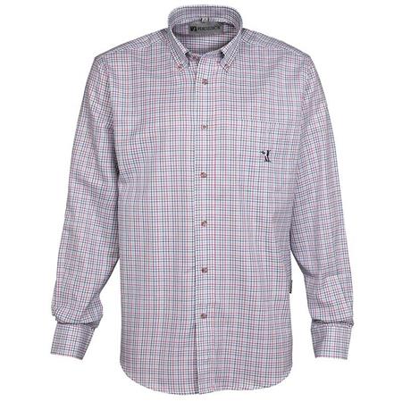 Men's Long-Sleeve Shirt Percussion Petits Carreaux - Red