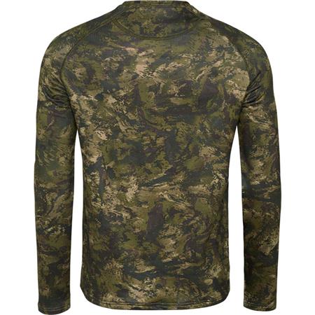 MEN'S LONG SLEEVE TEE SHIRT SEELAND ACTIVE CAMO L/S - INVIS GREEN