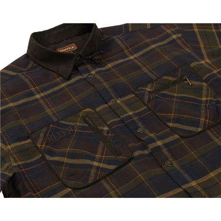 MEN'S LONG-SLEEVED SHIRT HARKILA PAJALA - BROWN PLAID