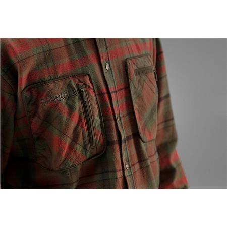 MEN'S LONG-SLEEVED SHIRT HARKILA PAJALA - RED CHECKED