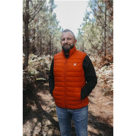 MEN'S SLEEVELESS DOWN JACKET LE PAIRON BÉCASSIER - ORANGE
