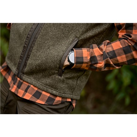MEN'S SLEEVELESS FLEECE HARKILA KALIX - DARK EARTH