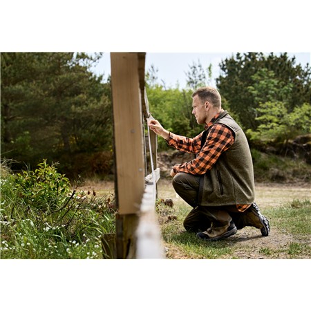 MEN'S SLEEVELESS FLEECE HARKILA KALIX - DARK EARTH