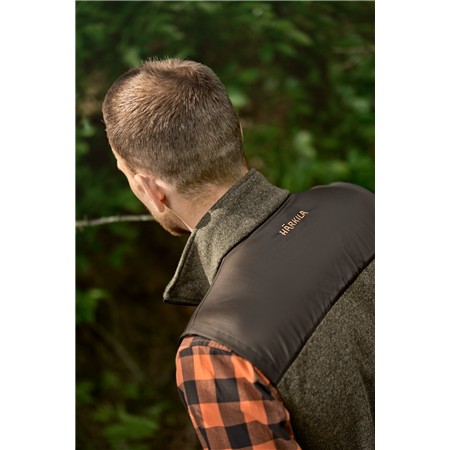 MEN'S SLEEVELESS FLEECE HARKILA KALIX - WILLOW GREEN/SHADOW BROWN