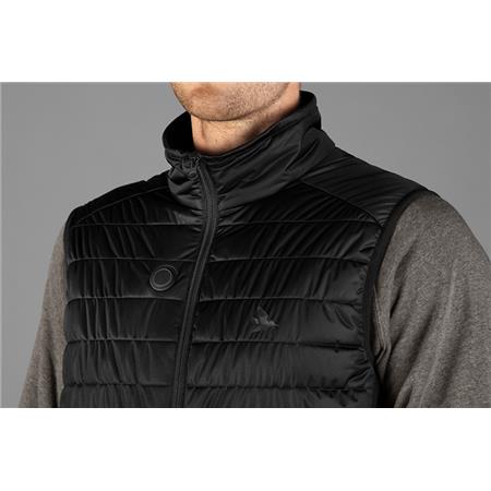 MEN'S SLEEVELESS HEATED VEST SEELAND HEAT - BLACK