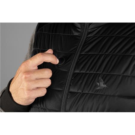 MEN'S SLEEVELESS HEATED VEST SEELAND HEAT - BLACK