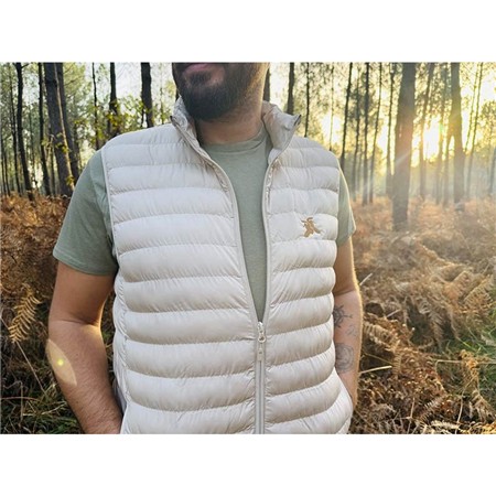 MEN'S SLEEVELESS PUFFER JACKET LE PAIRON BÉCASSIER - ECRU