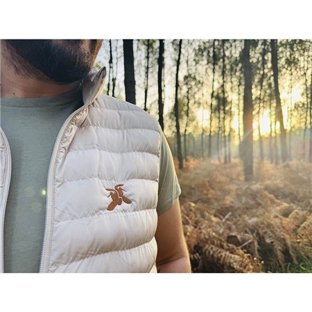 MEN'S SLEEVELESS PUFFER JACKET LE PAIRON BÉCASSIER - ECRU