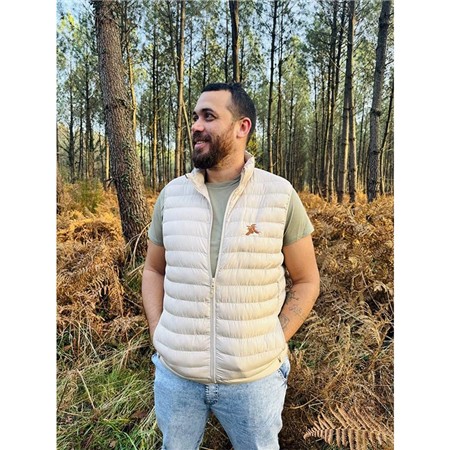 Men's Sleeveless Puffer Jacket Le Pairon Bécassier - Ecru