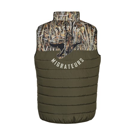 MEN'S SLEEVELESS PUFFER VEST PERCUSSION - WET/KHAKI/PASSION MIGRATE