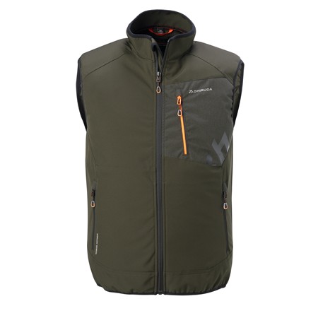 Men's Sleeveless Softshell Chiruca Hyperion 01 - Green/Brown