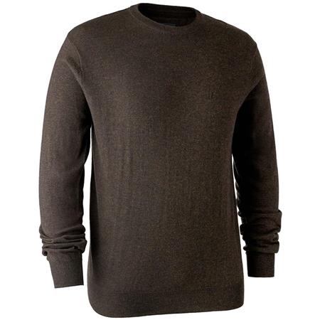 Men's Sweater Deerhunter Kingston With O-Neck - Brown