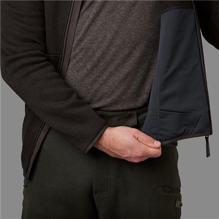 MEN'S SWEATER HARKILA METSO FULL ZIP - BROWN