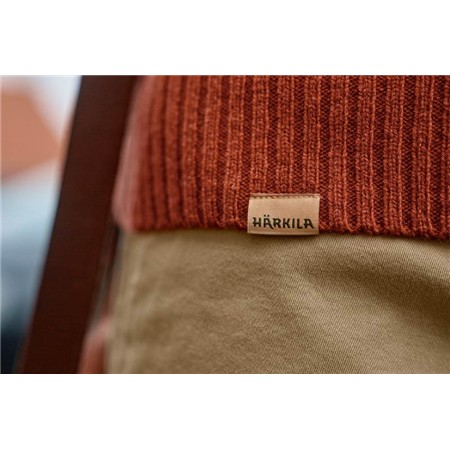MEN'S SWEATER HARKILA VINCENT MERINO HALF ZIP - BOMBAY BROWN