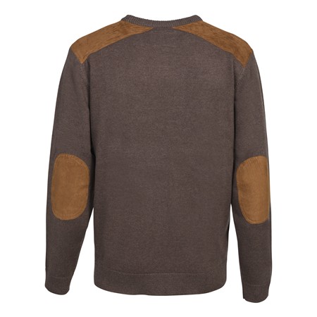 MEN'S SWEATER PROHUNT FOX COL ROND - BROWN/IBEX