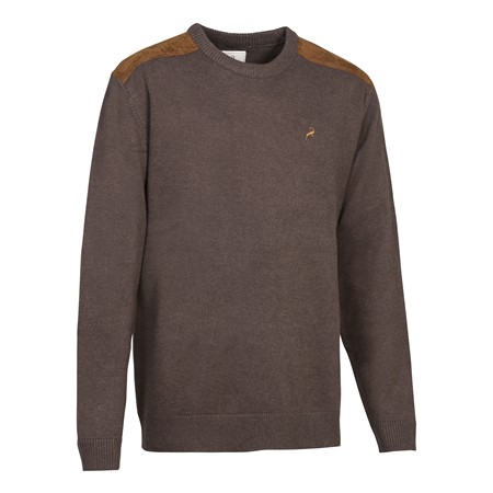 Men's Sweater Prohunt Fox Col Rond - Brown/Ibex