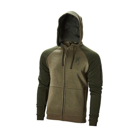 Men's Sweatshirt Browning Zip Snapshot Two Tones - Green