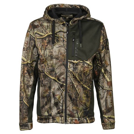 MEN'S SWEATSHIRT PERCUSSION ZIPPERED HOOD - FOREST EVO
